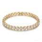 Bezel Round Certified Lab-Grown 8Ct Diamond Tennis Bracelet 14k Yellow Gold