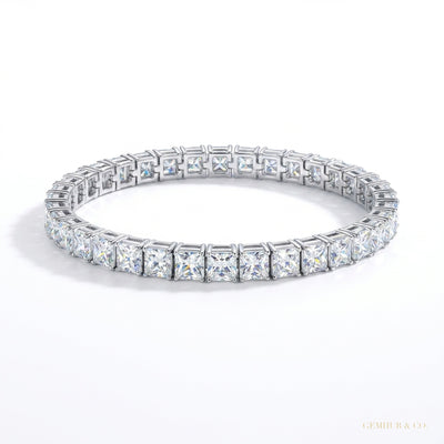 Special 5CT Round Cut Natural Diamond Tennis Bracelet Gift 14k Yellow Gold