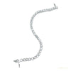 Sparkling 7Ct Certified Natural Diamond Tennis Bracelet 14Kt White Gold Round – white background main image