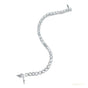 Sparkling 7Ct Certified Natural Diamond Tennis Bracelet 14Kt White Gold Round