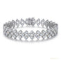 Solid 14K White Gold Round-Cut Certified Natural Diamond Tennis Bracelet Gift