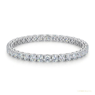 6.20Ct Round Cut GH/VS Natural Diamond Tennis Bracelet Engagement Gift 14k Gold