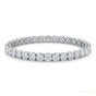 5Ct Round Cut GH/VS Natural Diamond Tennis Bracelet Birthday Gift 14k White Gold