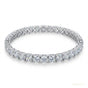 Attractive Round Cut Natural Red Ruby Tennis Bracelet For Women 14k Yellow Gold