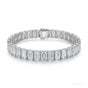 Unique Design Tennis Bracelet 14K White Gold Emerald Cut 12Ct Lab Grown Diamond