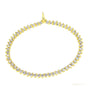 Certified Round Cut Lab-Grown/CVD 4.25Ct Diamond Tennis Bracelet 14K Yellow Gold