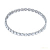 Certified Lab-Grown Diamond Birthday Propose Gift Tennis Bracelet 14k White Gold – white background main image