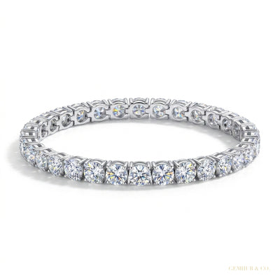 Certified 4.95Ct Round Natural Diamond Exquisite Tennis Bracelet 14k Gold GH/VS