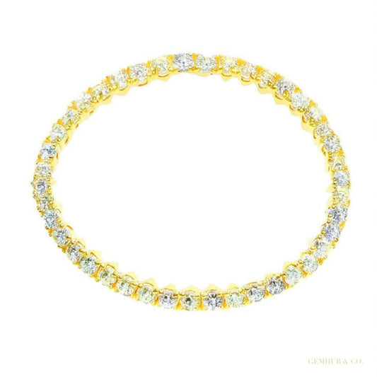 7.50CT Round Cut Natural Diamond Tennis Bracelet Wedding Gift 14K White Gold – white background main image