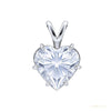 10 ct White Heart Moissanite Pendant – white background