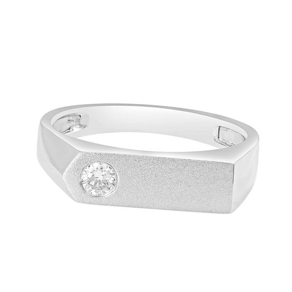 Stylish Solitaire Platinum Ring For Men - Image 2 - GEMHUB & CO.