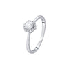 Subtle Diamond and Platinum Finger Ring - 950Pt Platinum - GEMHUB & CO.
