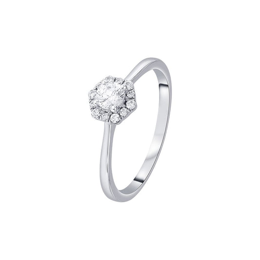 Subtle Diamond and Platinum Finger Ring - 950Pt Platinum - GEMHUB & CO.