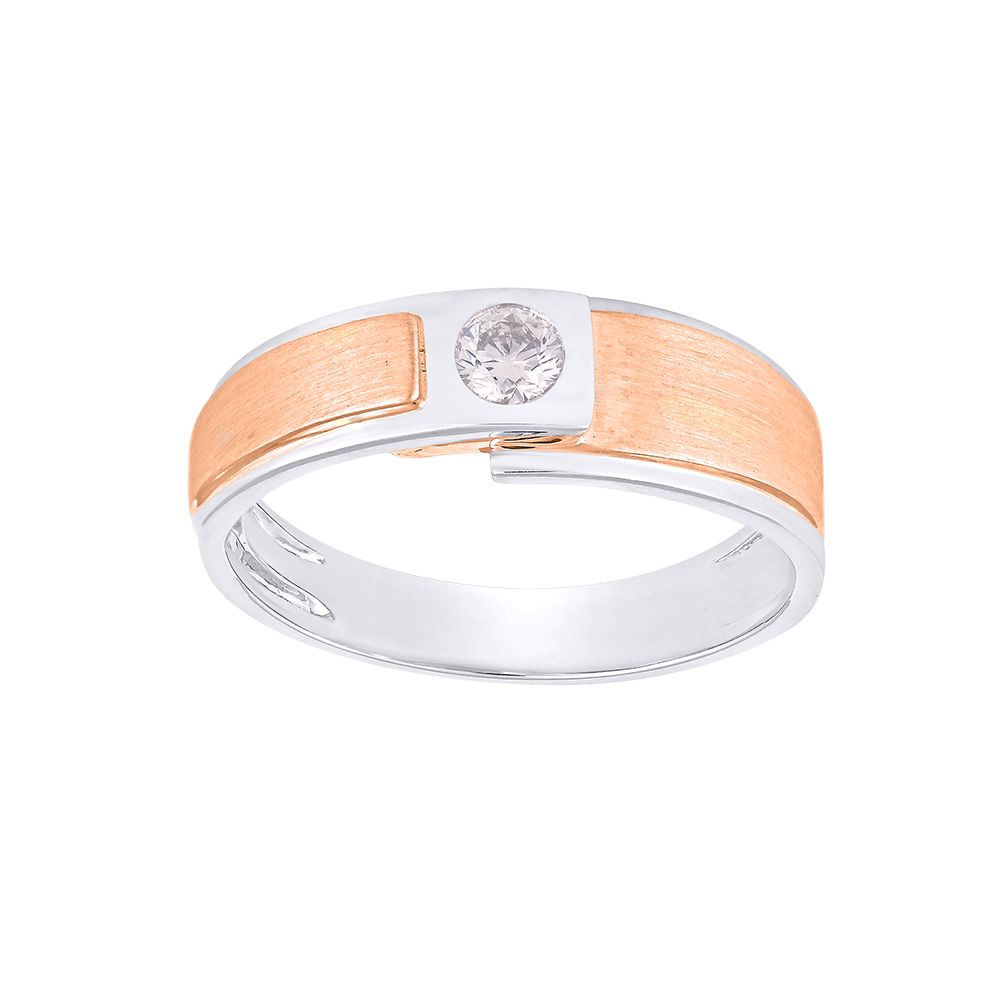 Eclectic Dual Toned Diamond Men's Band - Image 2 - GEMHUB & CO.