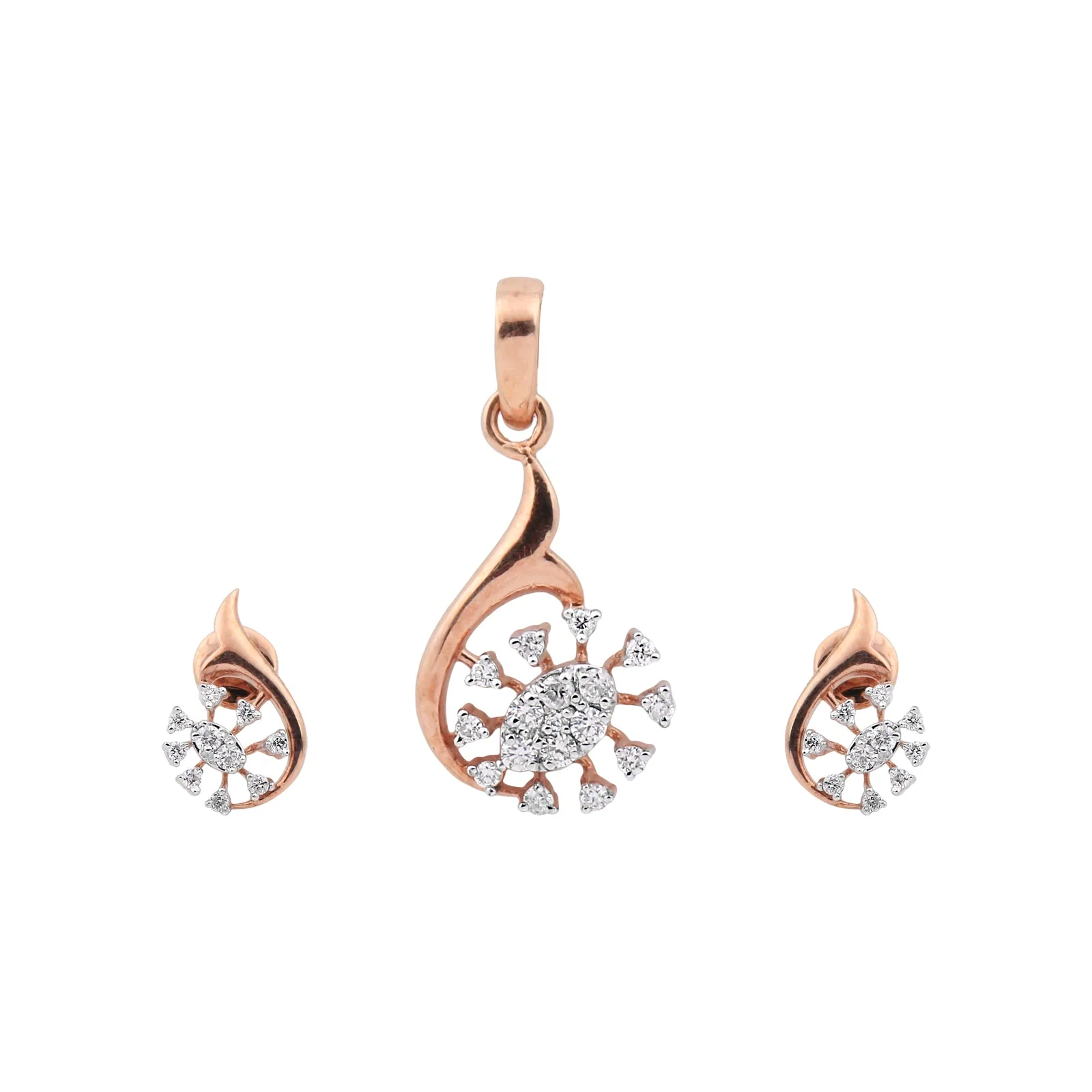 0.55 Ct Natural Diamond Pendant Set IGI Certified 18K Gold Vermeil SI-I1 for Women