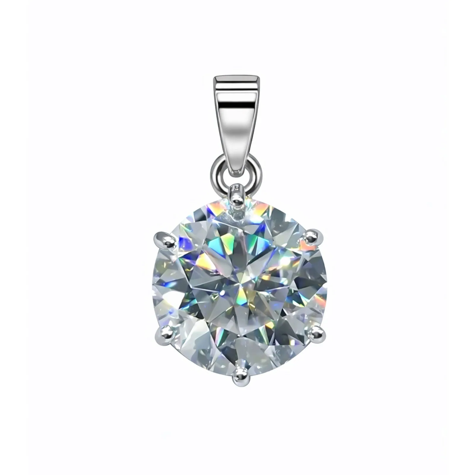 18.50 ct DEW F VS1 Moissanite Pendant in Gold Vermeil Premium Gift for Her Birthday
