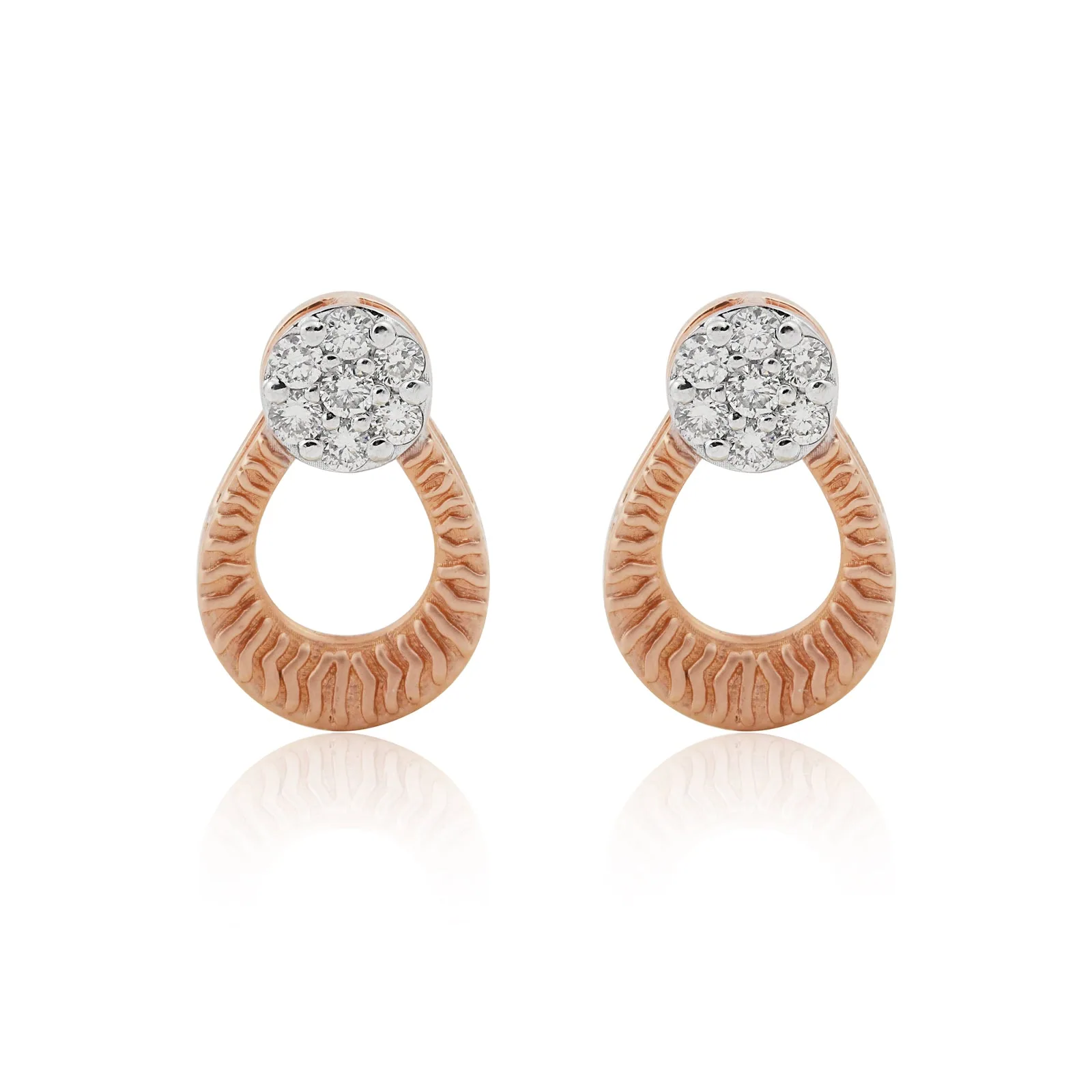 18KT Gold IGI Certified 0.32 Ct. Natural Diamond Stud Earrings gift for wife