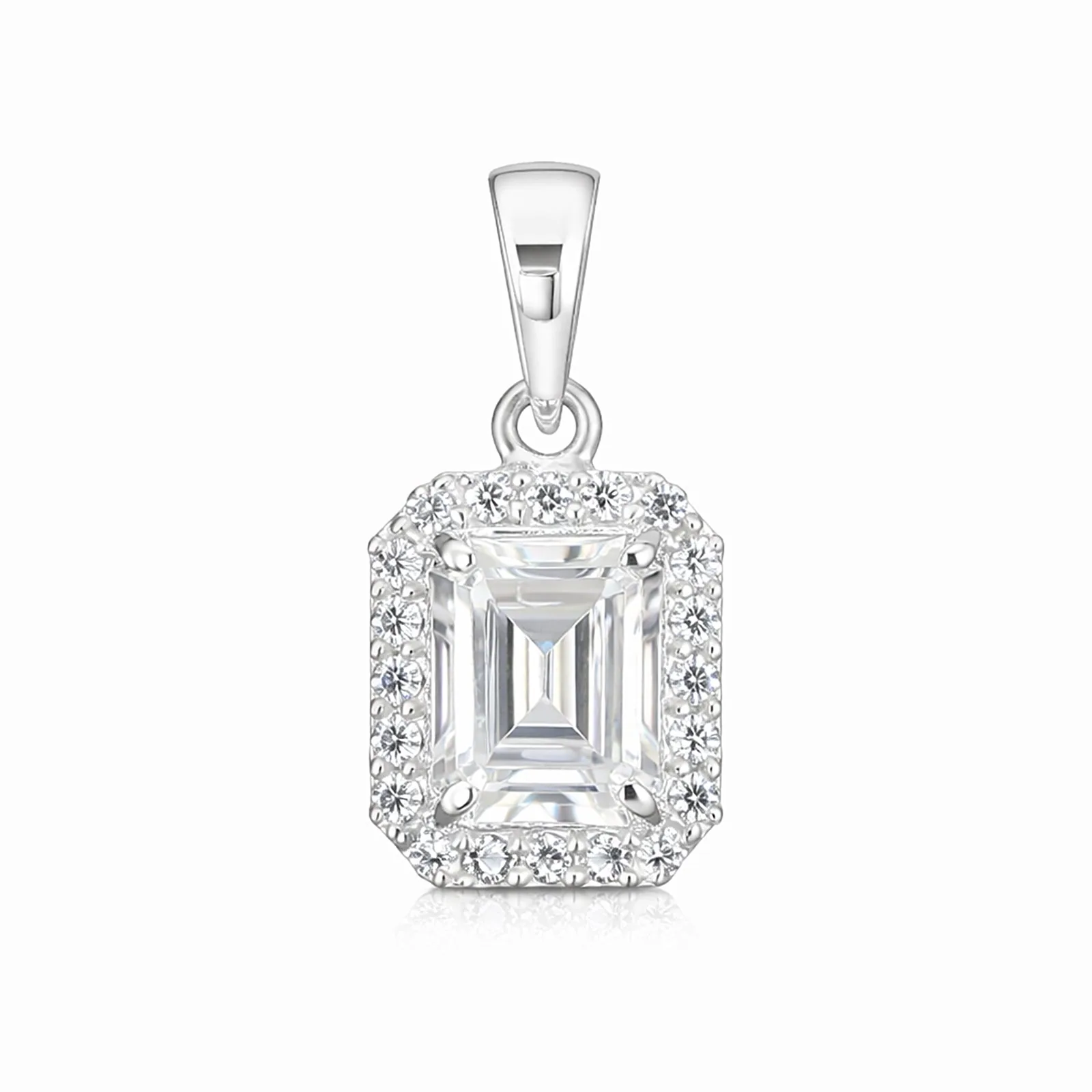 3.50 ct DEW Certified Moissanite Pendant for Wedding or Holiday Gift – 18K Gold Vermeil