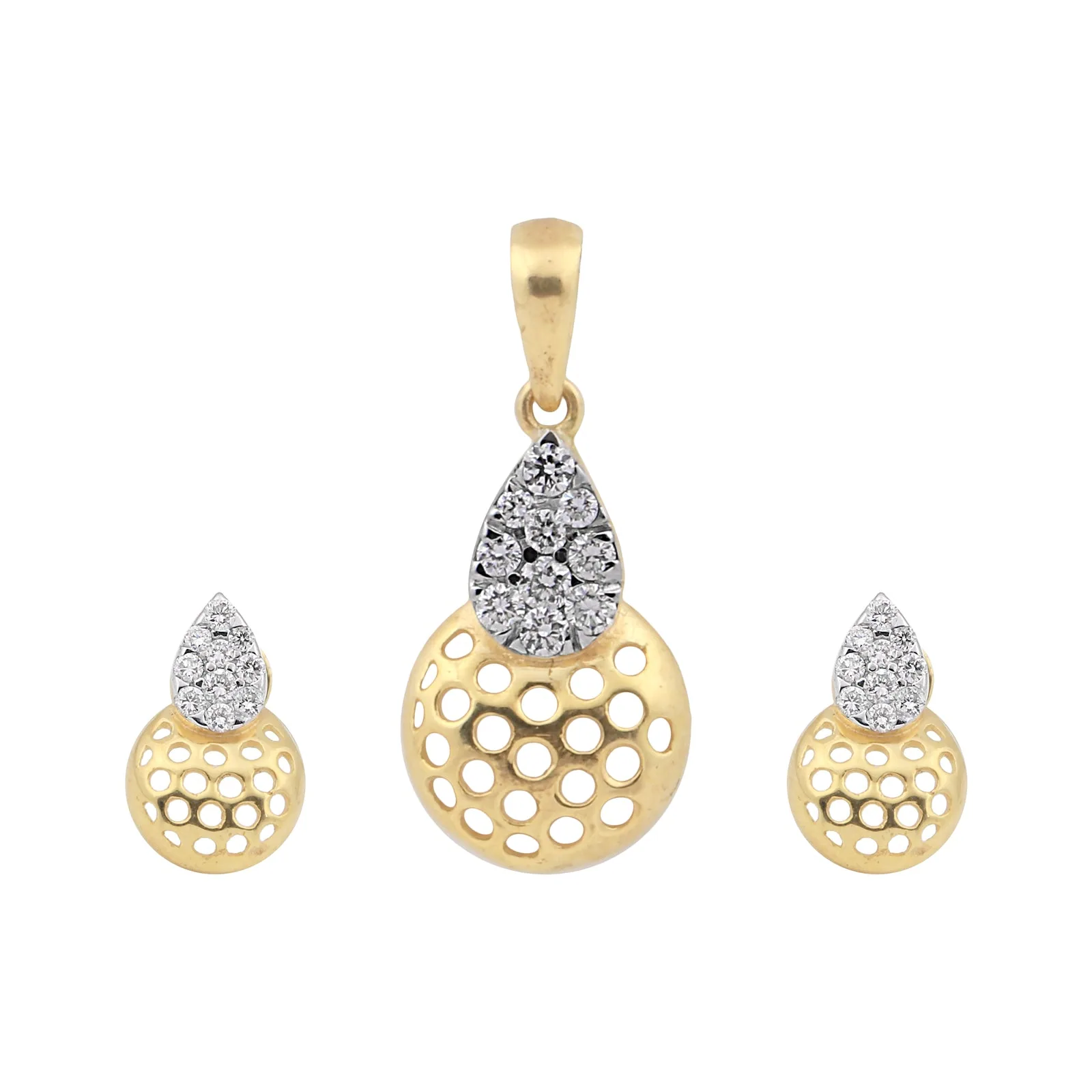 Luxury 18K Gold Vermeil Diamond Pendant Set 0.66 Ct G-H VS – Elegant Jewelry Gift