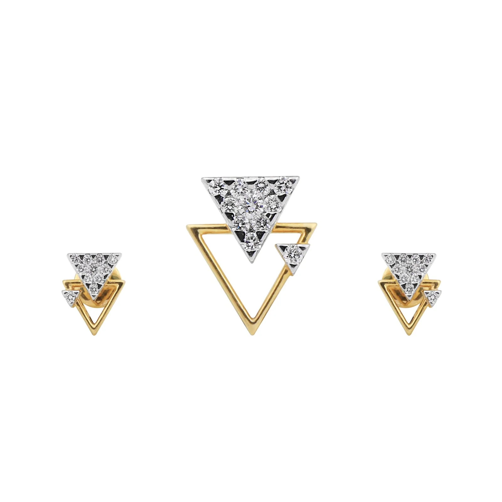 IGI Certified Natural G-H-I VS Diamond Pendant 1.12 ct 18K Gold Vermeil Necklace
