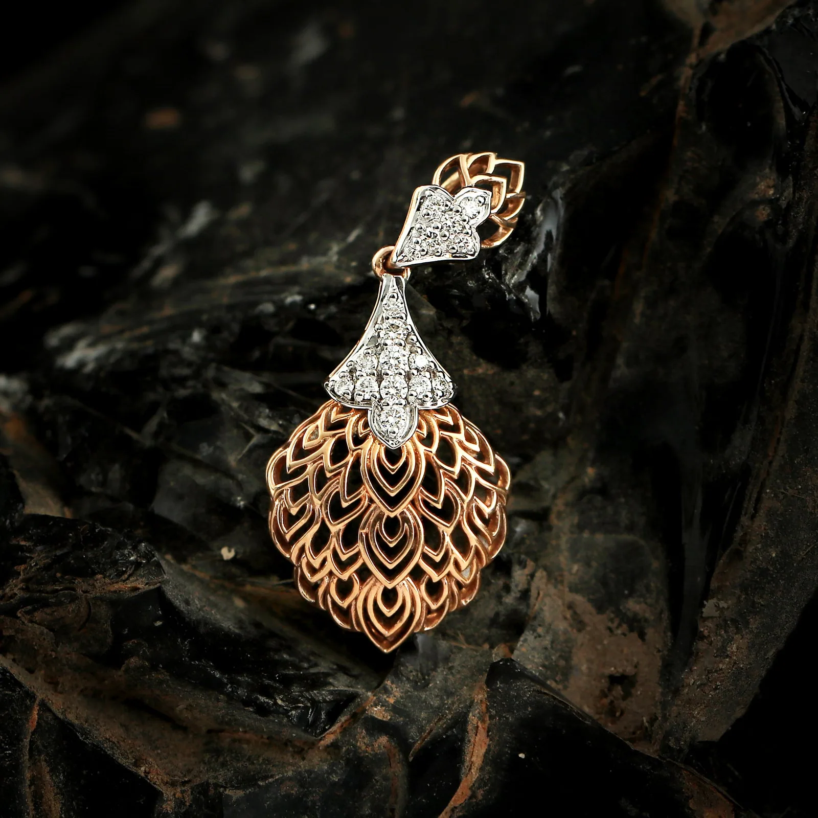 0.24 Ct Diamond Pendant Necklace IGI Certified 18K Gold Vermeil H-I VS Luxury - view 5