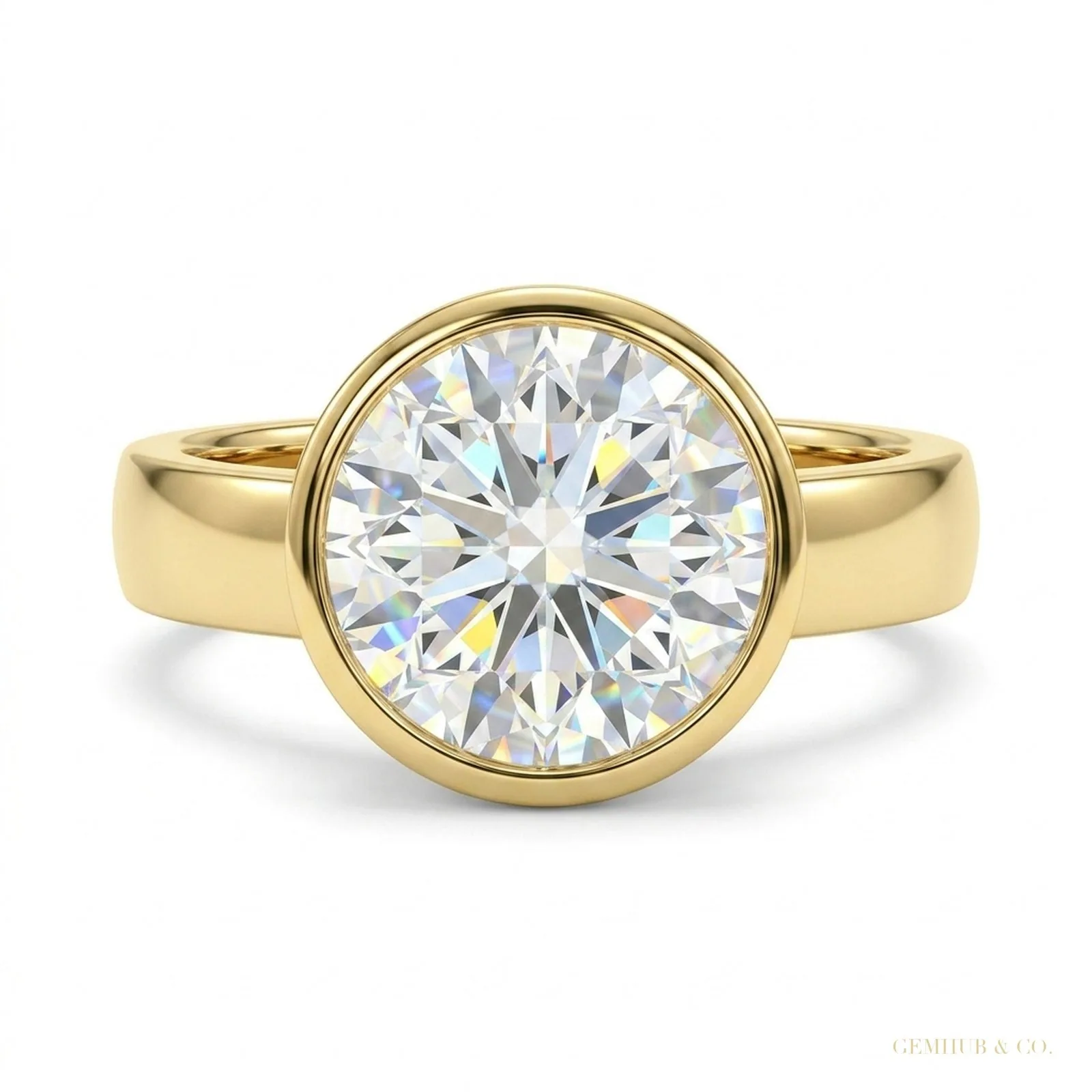 2.4 ct DEW Certified Oval Cut White Moissanite Solitaire Ring For Engagement – 18K Gold Vermeil