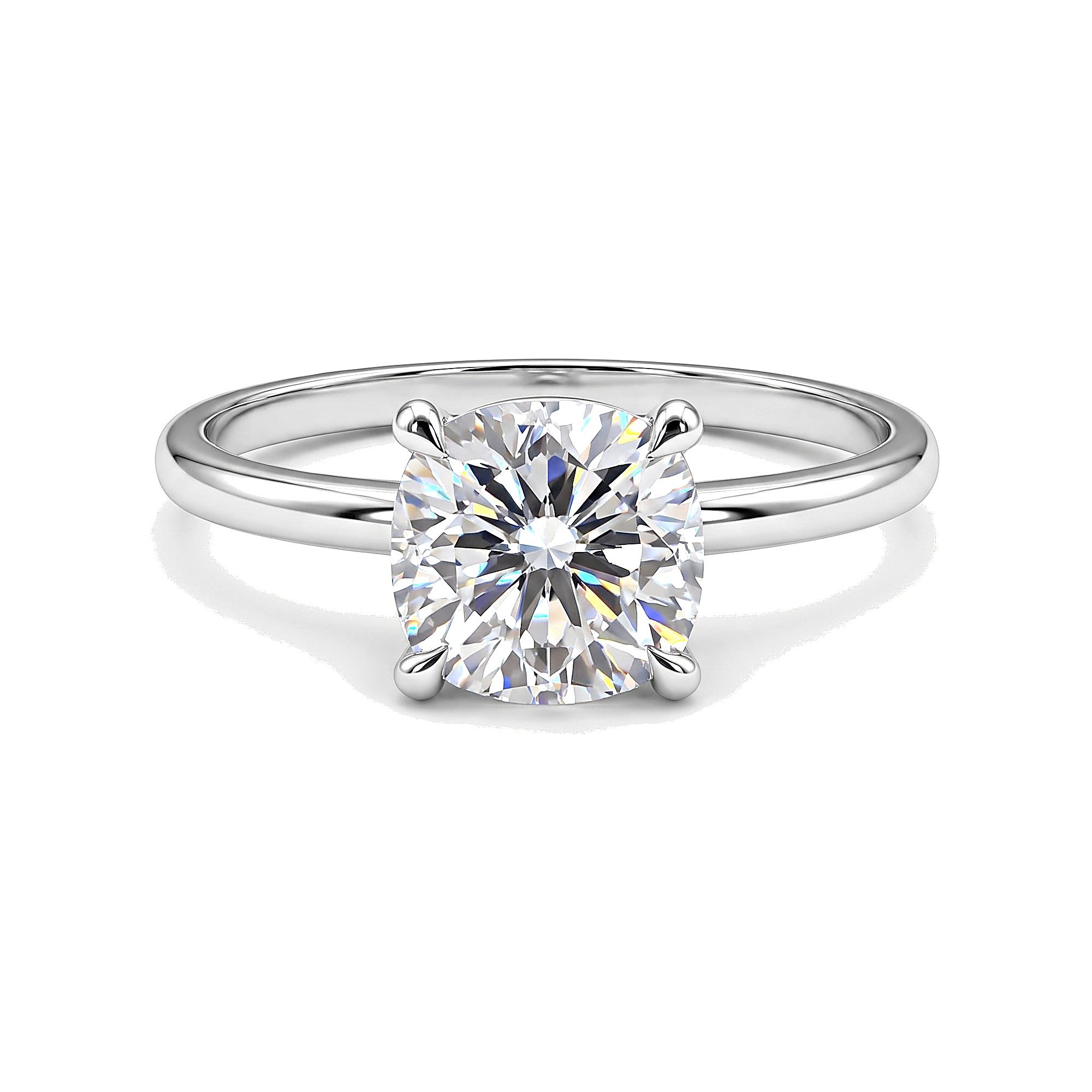 2 Ct Cushion Cut Moissanite Ring VS1