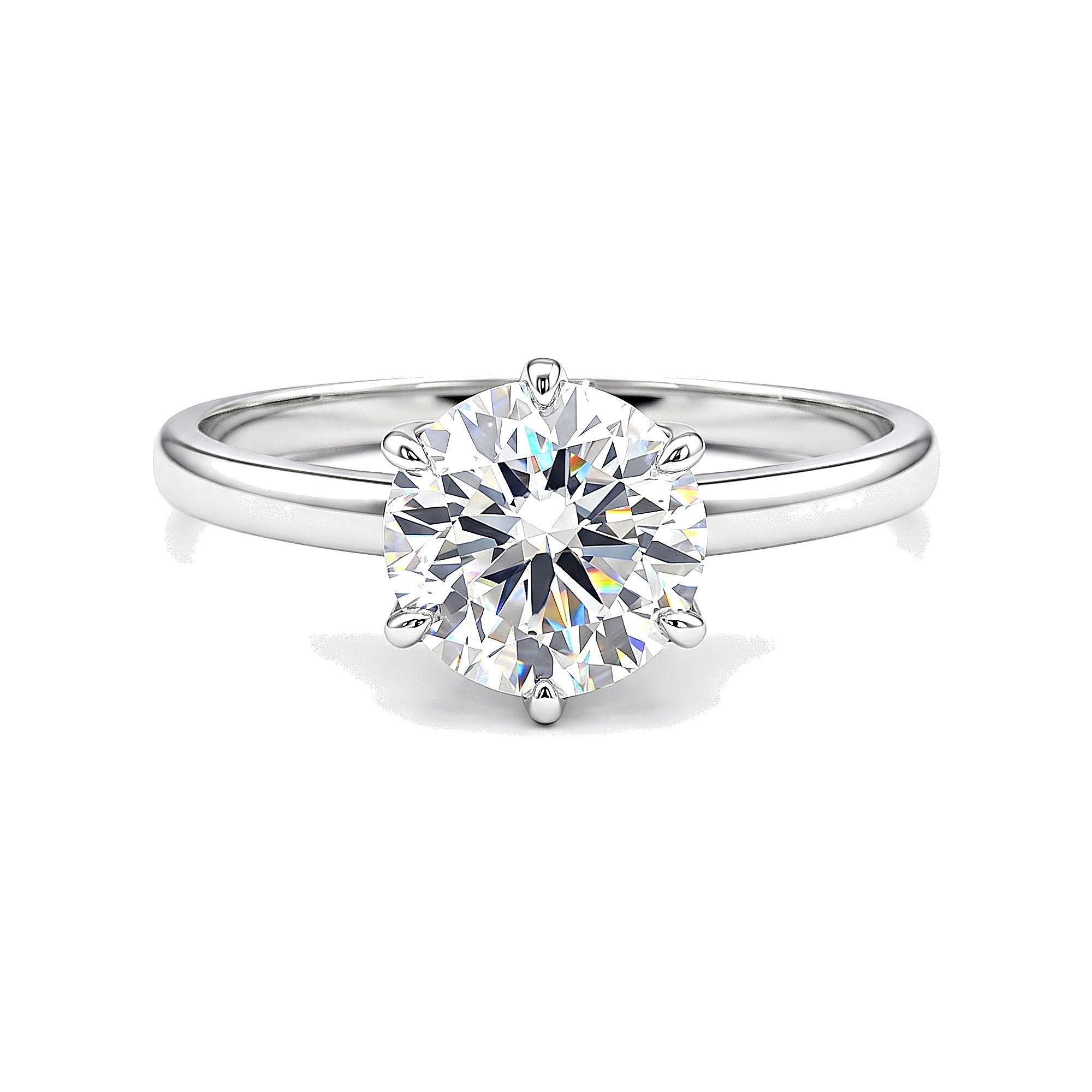 2.00 Ct Round Cut Moissanite Ring VS1
