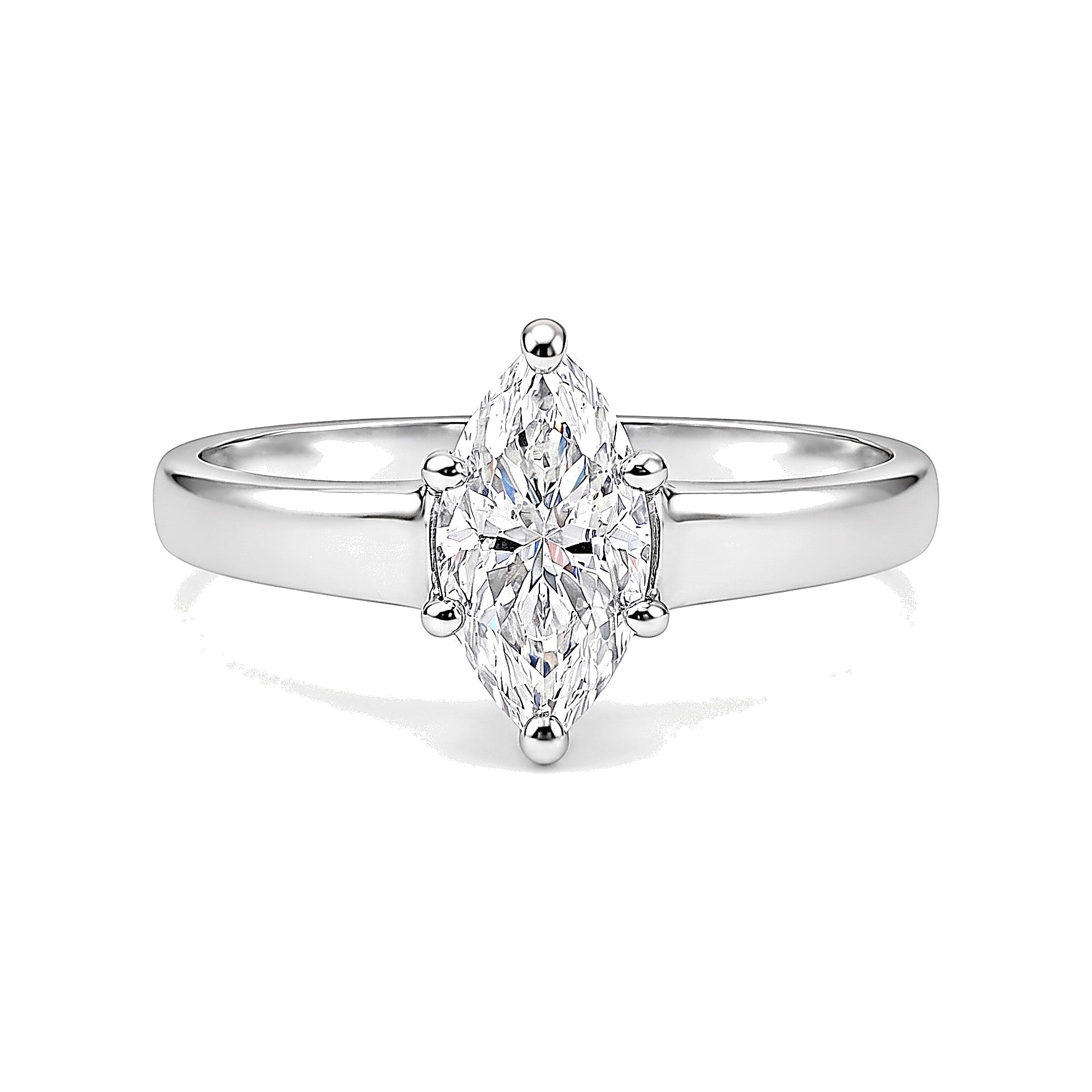 2.20 Ct Marquise Cut Moissanite Ring — VS1 Clarity in 18K Gold Vermeil (925 Silver)