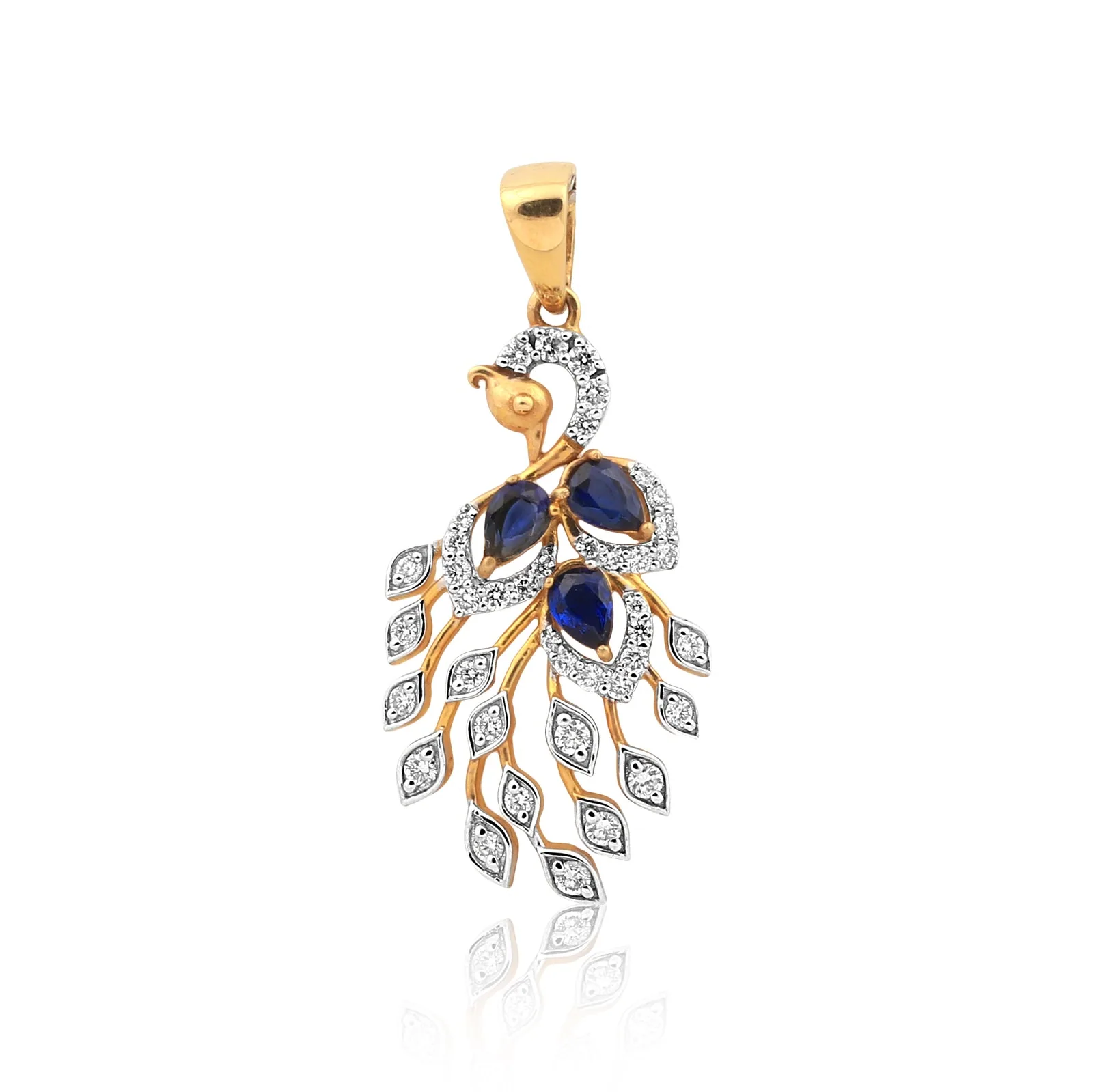Engagement Gift Pendant 18K Gold Vermeil 0.38 Ct IGI Certified Natural Diamond