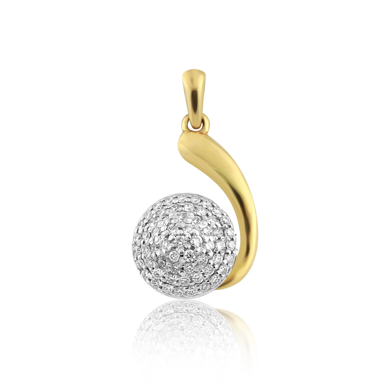 Elegant 0.44 Ct 18K Gold Vermeil Pendant IGI Certified Natural Diamond for Women