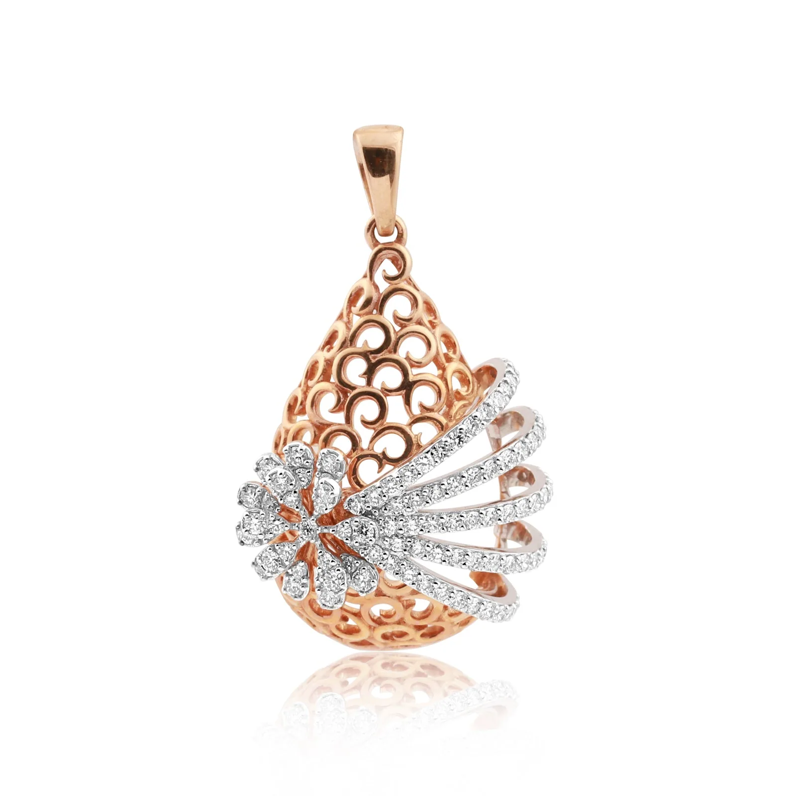 0.88ct Natural Diamond Pendant Necklace
