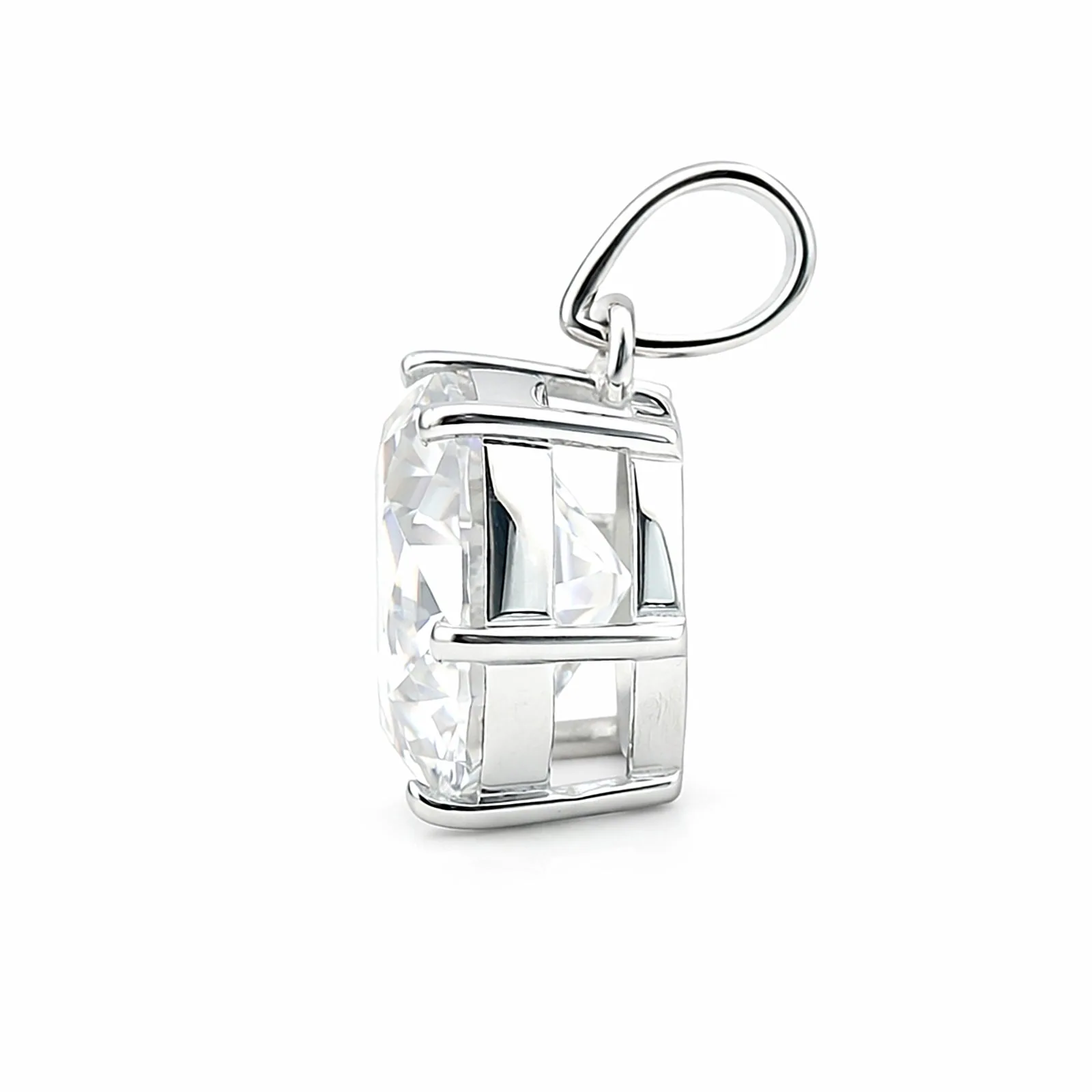 20 ct DEW F VS1 Moissanite Pendant in Gold Vermeil – Perfect Gift for Her This Fall - view 4