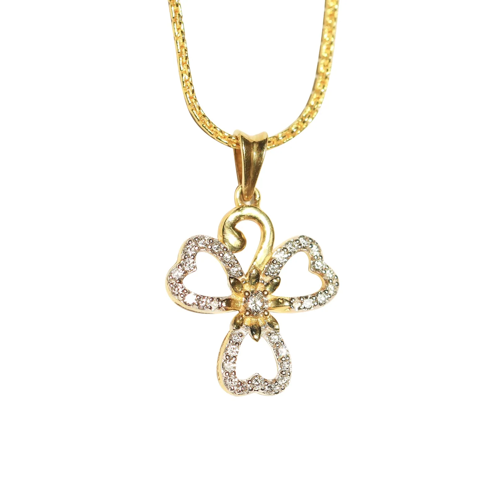 0.31 Ct. Natural Diamond Pendant in 18K Gold Vermeil Jewelry For Women IGI Certified