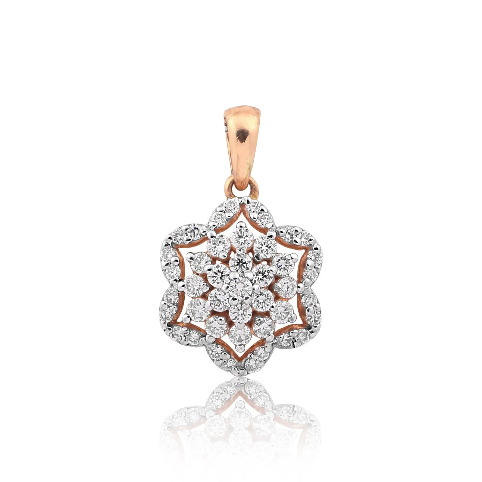 0.69 Ct IGI Certified Natural Diamond Pendant in 18K Gold Vermeil Jewelry for Women