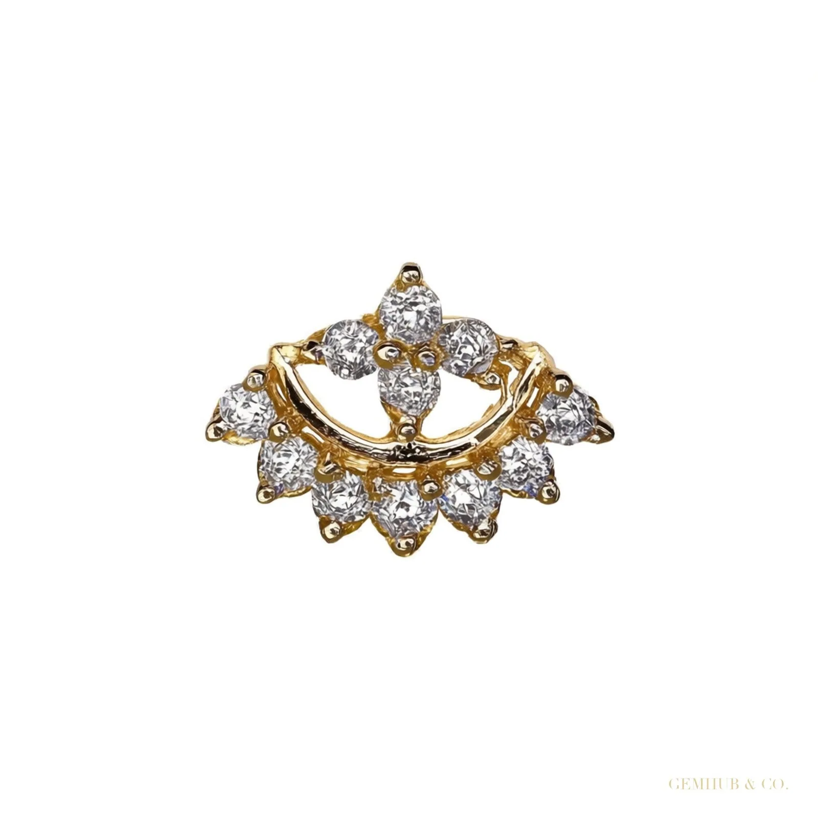 Fancy Women’s proposal Gift Stud Natural Diamond Earrings 14k Gold GH SI Round