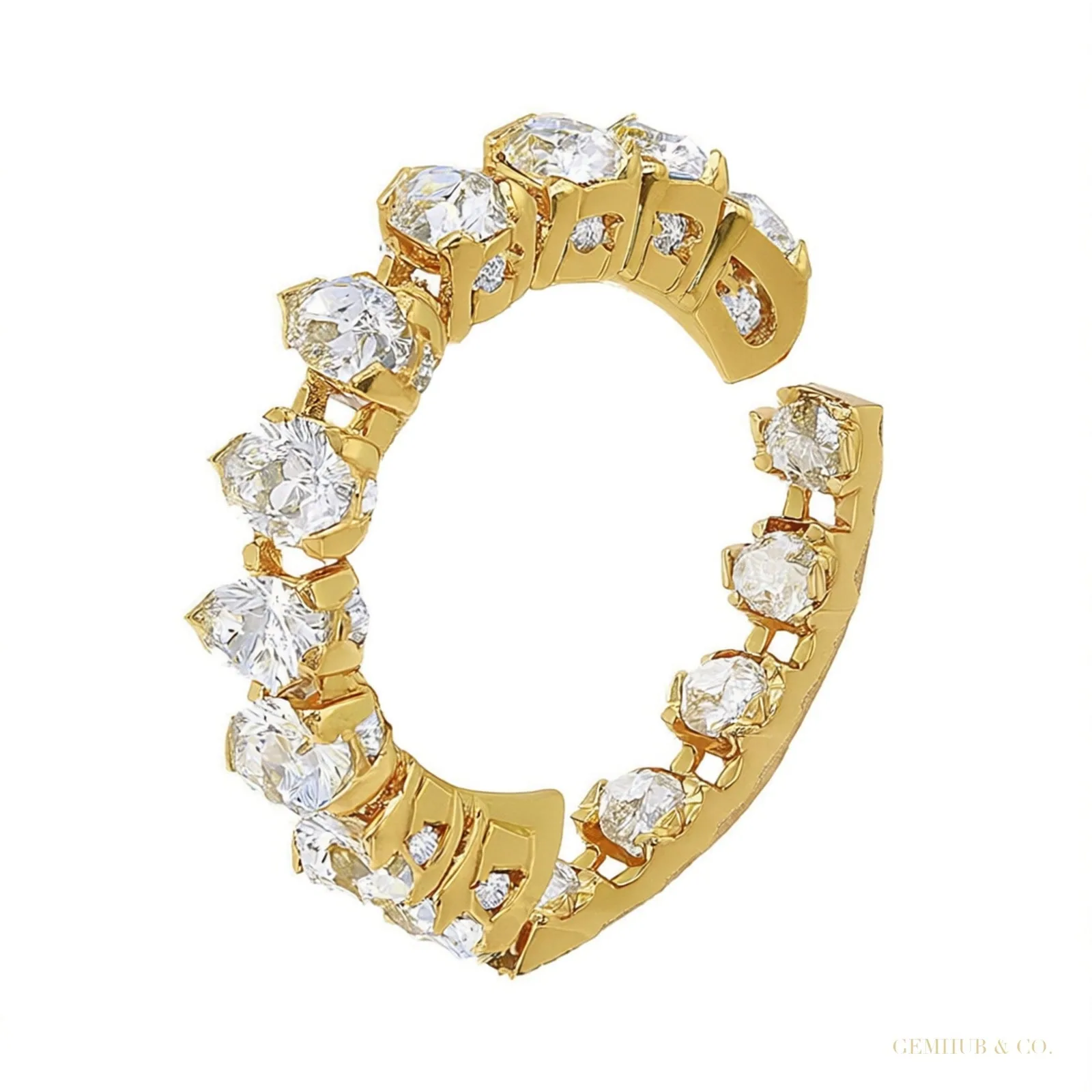 Certified Natural Diamond Hoop Women’s Earrings For Engagement 14K Rose Gold