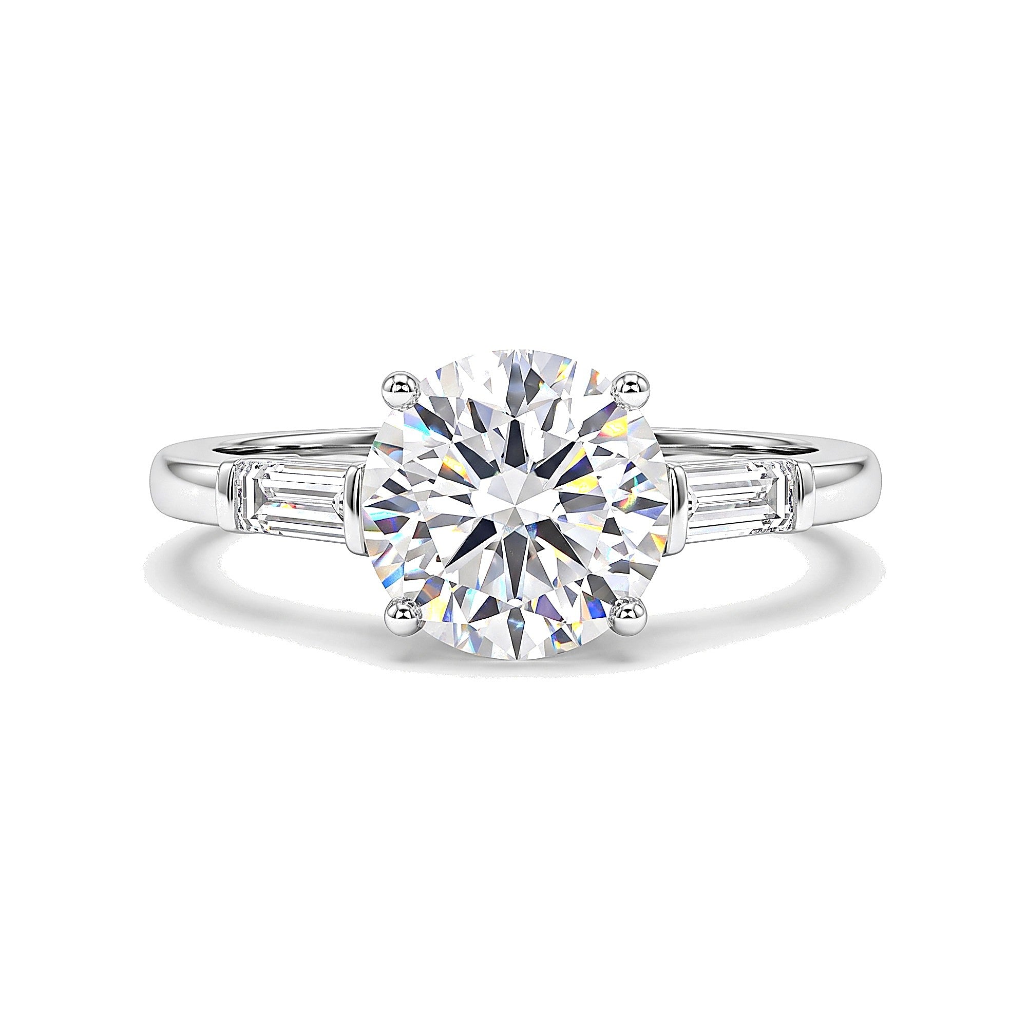 3.50 Ct Round Cut Moissanite Ring VS1