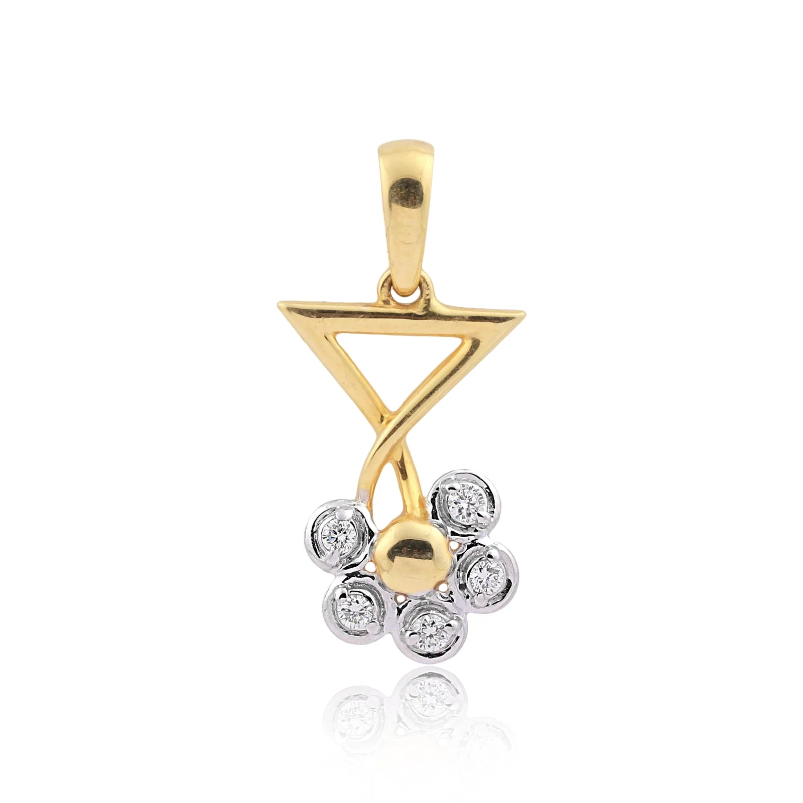 0.18 Ct IGI Certified Natural Diamond Pendant And Earrings Set 18KT Yellow Gold - view 9