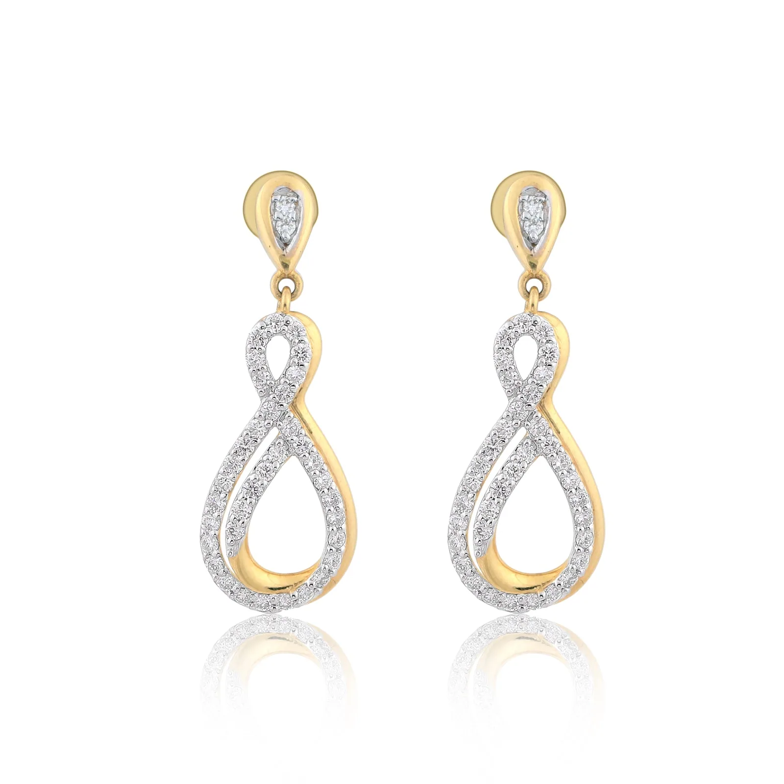 0.70 Ct. IGI Certified 18K Gold Vermeil Natural Diamond Earrings for Women