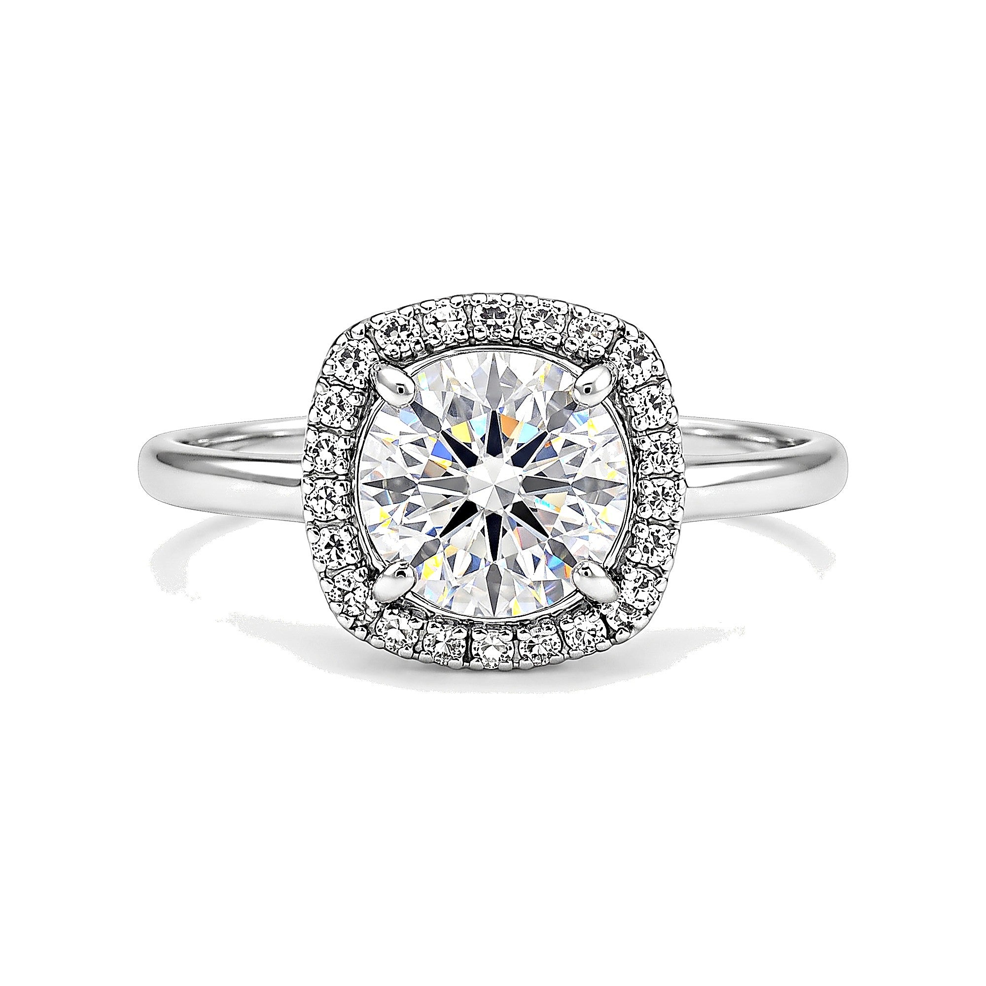 4.00 Ct Round Cut Moissanite Ring VS1