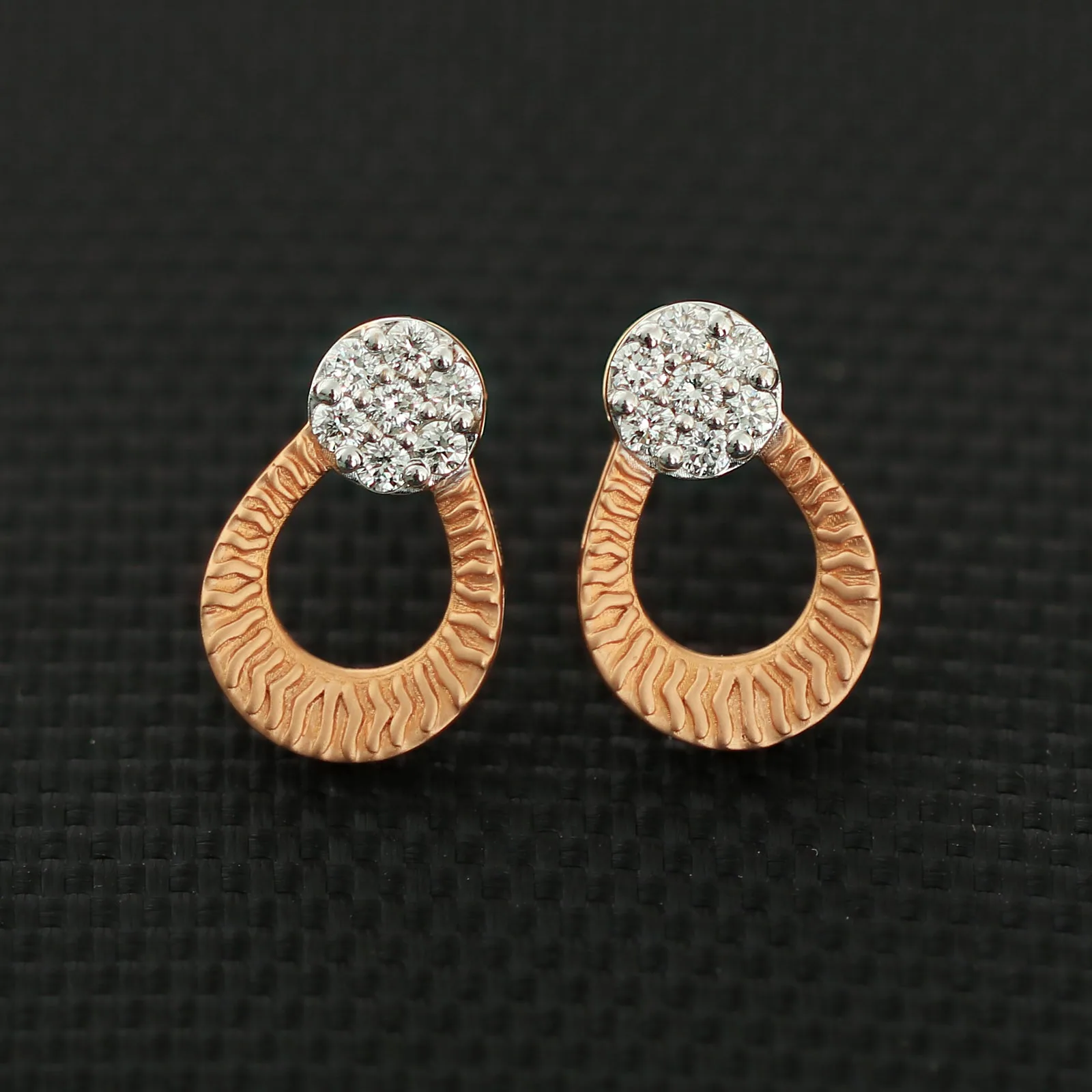 18KT Gold IGI Certified 0.32 Ct. Natural Diamond Stud Earrings gift for wife - view 3