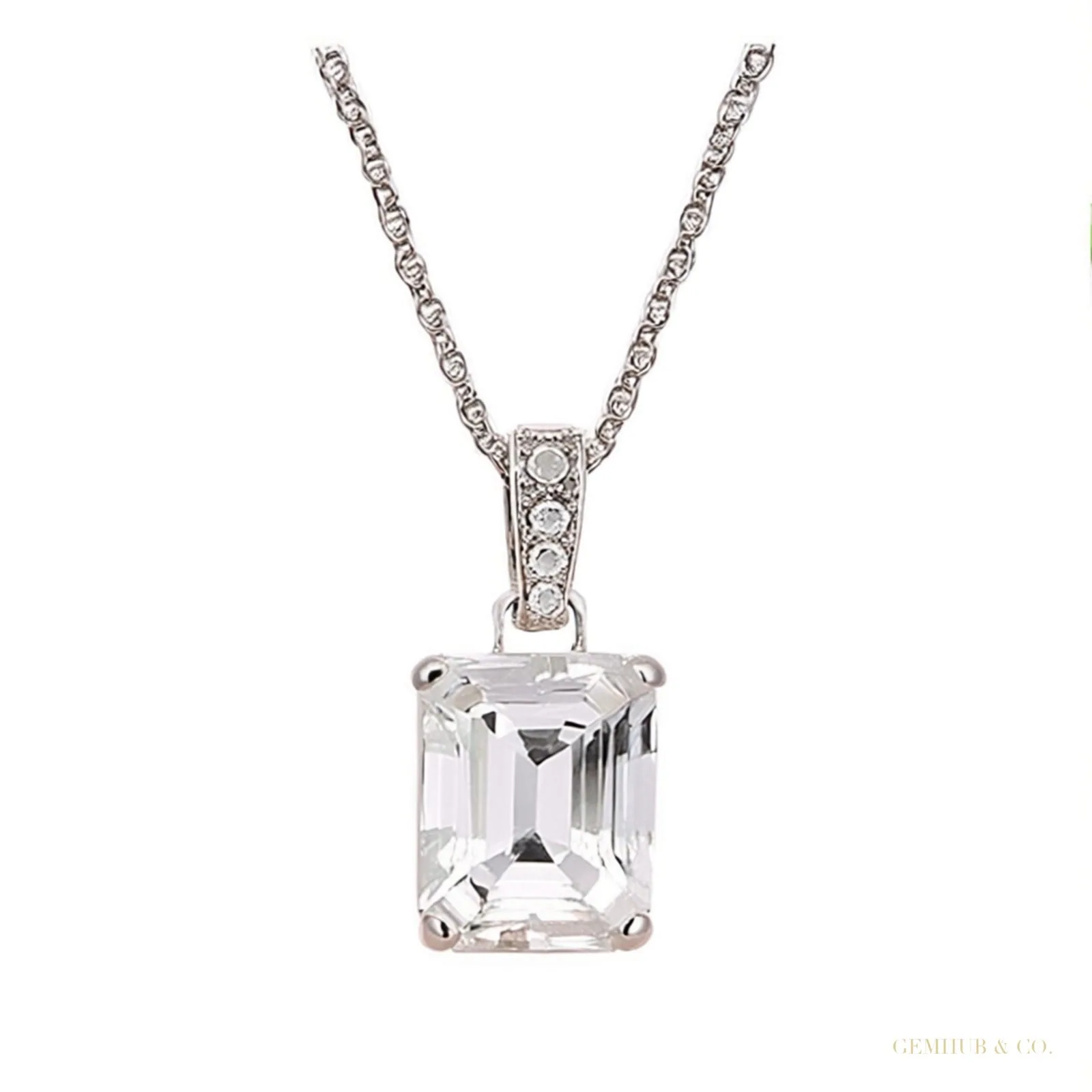 7.30 ct DEW Certified Moissanite Pendant in Gold Vermeil for Thanksgiving Gift