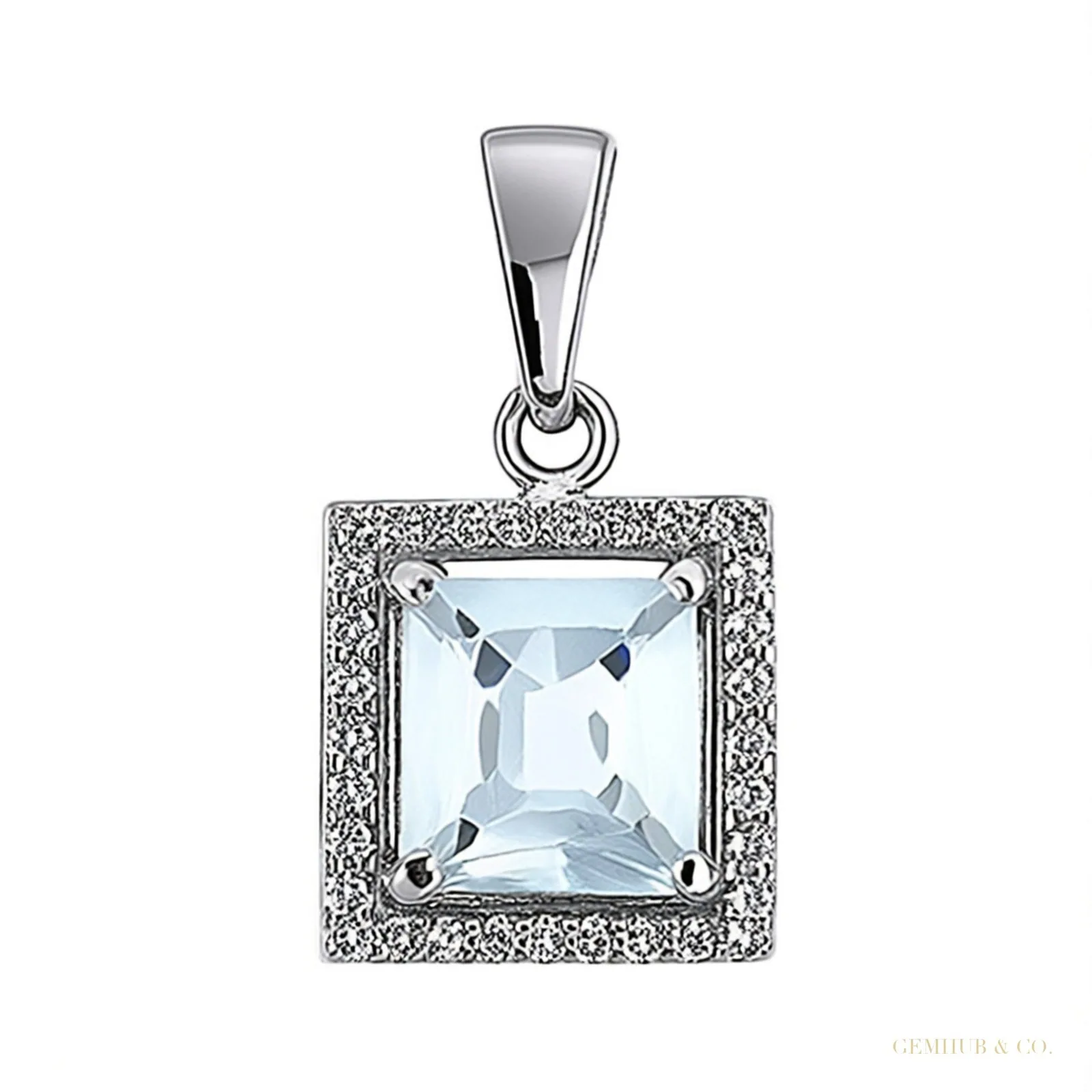 7.30 ct DEW Moissanite Pendant in Gold Vermeil Certified