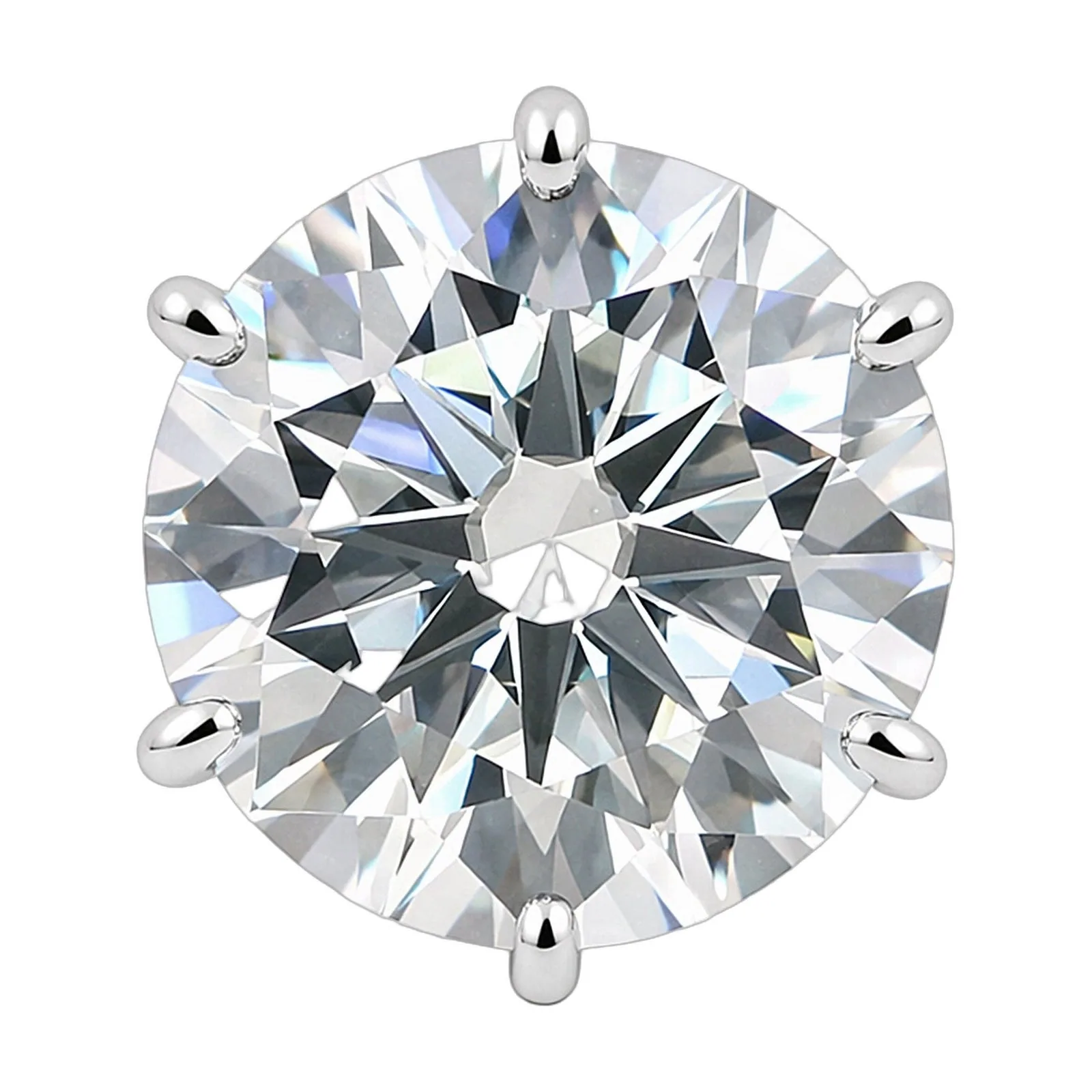 27.0ct DEW White Moissanite Round Solitaire Ring