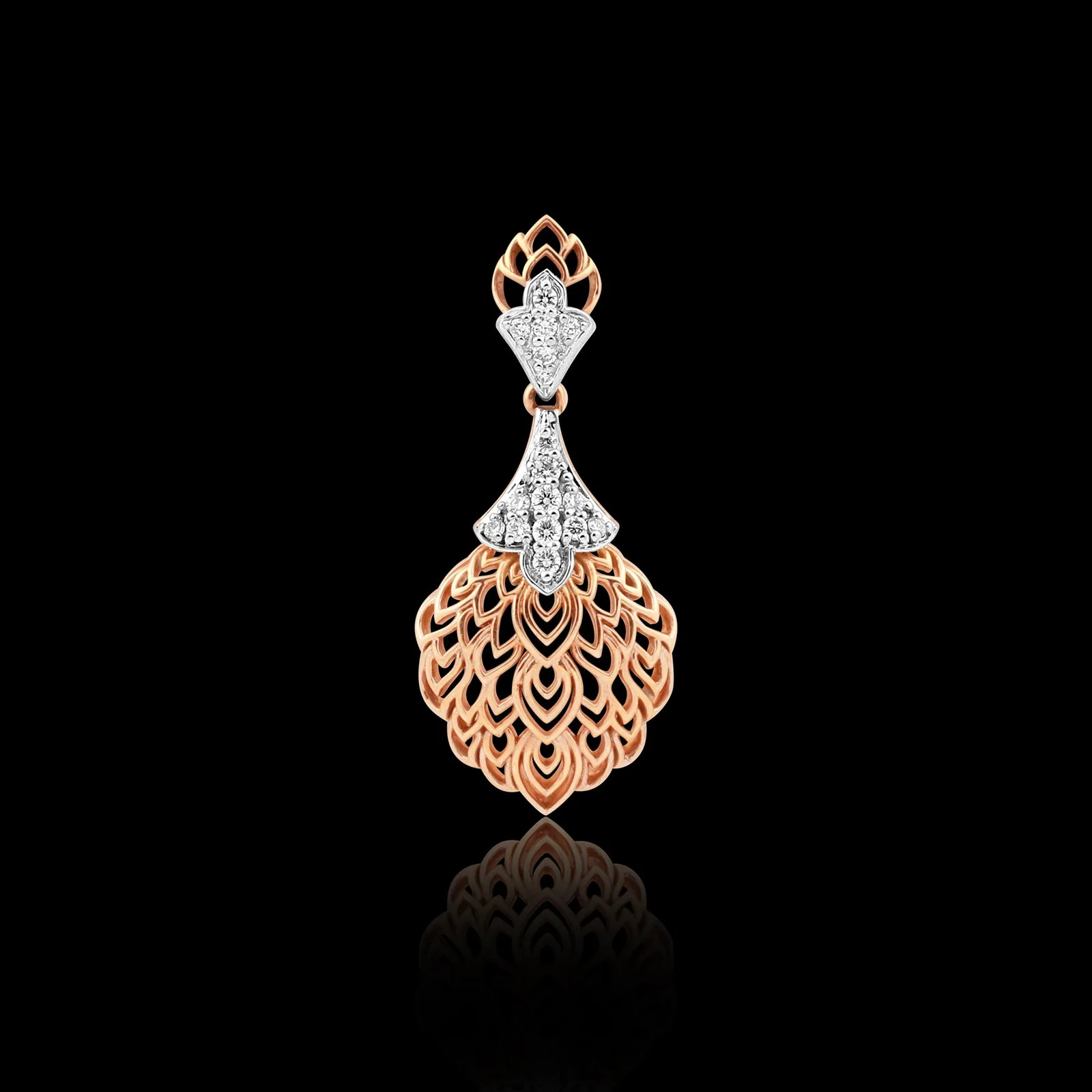 0.24 Ct Diamond Pendant Necklace IGI Certified 18K Gold Vermeil H-I VS Luxury - view 7
