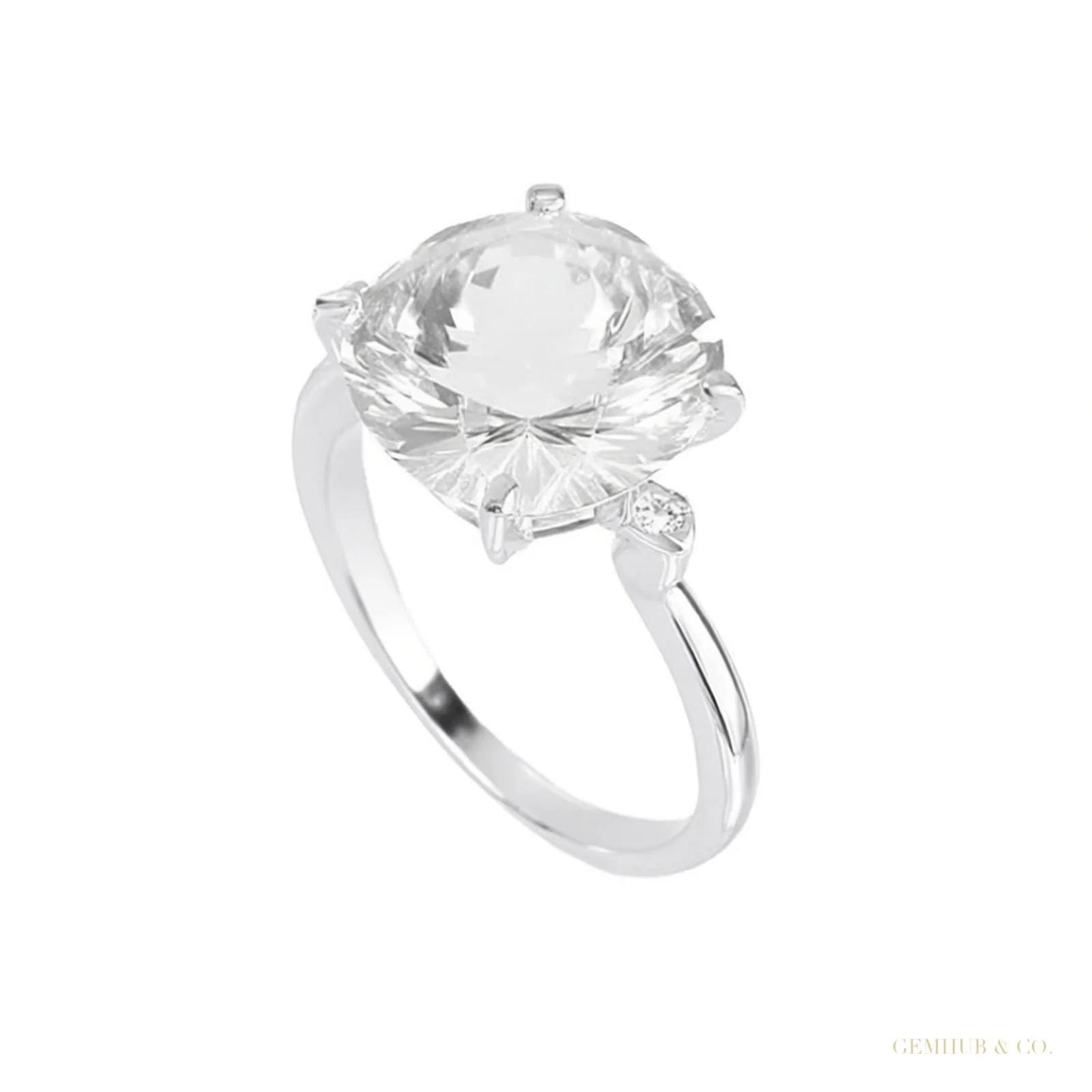 9.00 ct DEW Certified White Moissanite Solitaire Ring – Anniversary Gift for Wife 18K G 18K Gold Plated