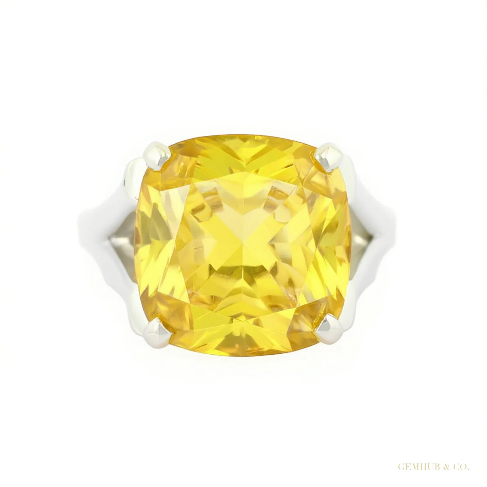 9.30 ct DEW Certified White Moissanite Ring – Luxury Gift for Women – 18K Gold Vermeil