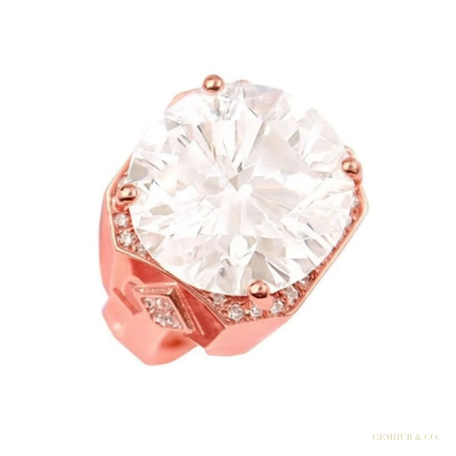 9.50 ct DEW Moissanite Solitaire Ring Shine & Luster Gift for Her Birthday – 18K Gold Vermeil