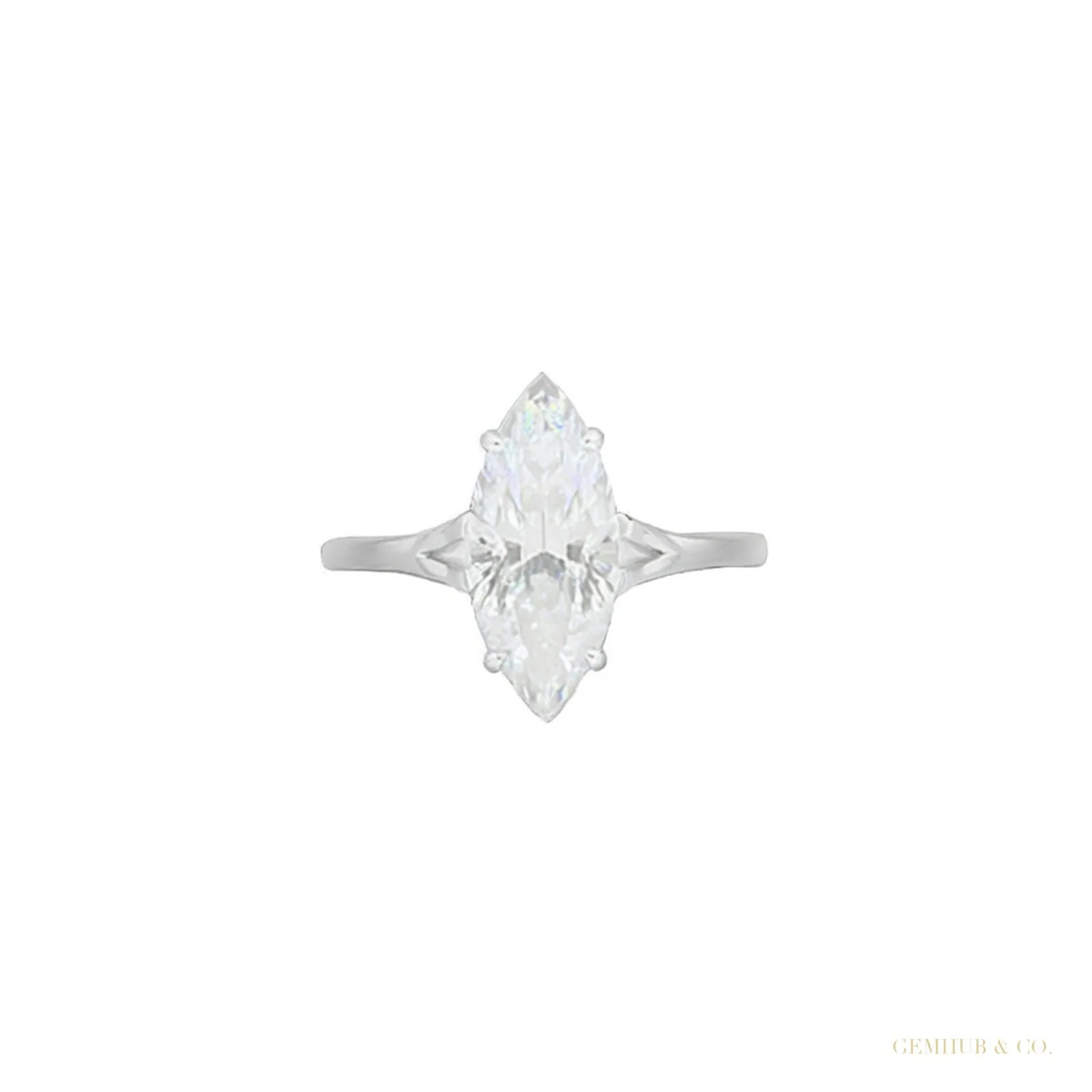 9 ct DEW Certified White Moissanite Solitaire Ring. For Anniversary Gift – 18K Gold Vermeil